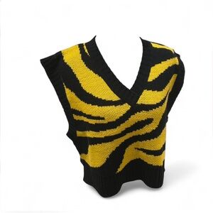 Thinkable Black and Yellow Knit Sweater